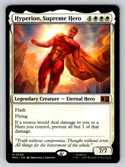 Hyperion Supreme Hero 599 Commander: Marvel Super Heroes Magic: The Gathering NM - Image 1
