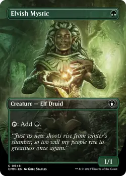 Elvish Mystic (Borderless) [CMM - 648] NM - Image 1