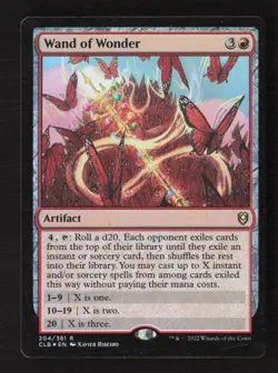 Wand of Wonder FOIL Commander Legends: Battle for Baldur's Gate #204 Rare - Image 1