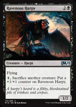 Ravenous Harpy - Light Play MTG Magic 2019 Core Set - Image 1