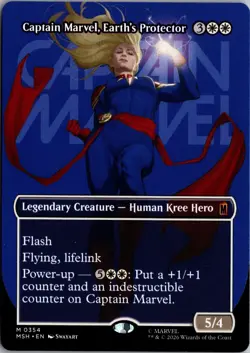 Captain Marvel Earth's Protector (Borderless) (0354) 354 Marvel Super Heroes MTG - Image 1