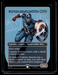 Marvel Super Heroes #352 Captain America, Super-Soldier Borderless Regular - Image 1