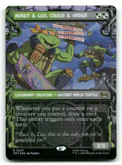 Mikey & Leo, Chaos & Order (Showcase) 0247 TMNT Foil NM/M MTG - Image 1