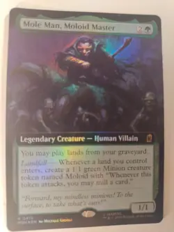 Foil Mole Man, Moloid Master (Extended Art) 415 Marvel Super Heroes Magic MTG - Image 1