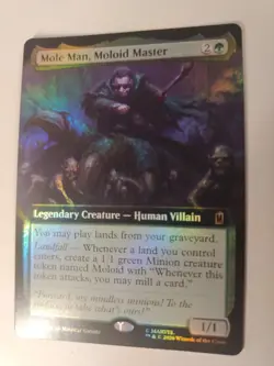 Foil Mole Man, Moloid Master (Extended Art) 415 Marvel Super Heroes Magic MTG - Image 2