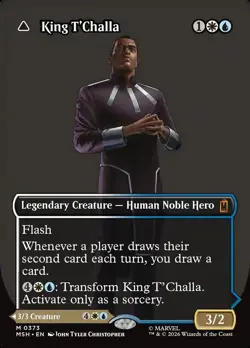 King T'Challa (Borderless) (0373) Marvel Super Heroes Regular, MtG - Image 1