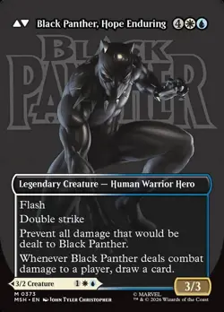 King T'Challa (Borderless) (0373) Marvel Super Heroes Regular, MtG - Image 2