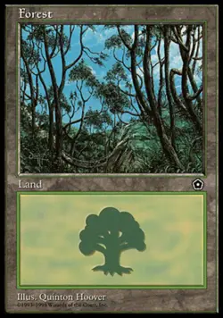 4x MTG Forest (153), NM-Mint, English Portal Second Age - Image 1
