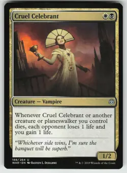 MTG Cruel Celebrant Normal War of the Spark # 188 NM - Image 1