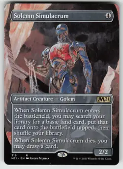 MTG Solemn Simulacrum (Alternate Art) Normal Core Set 2021 # 319 NM - Image 1