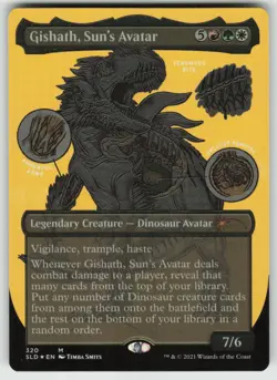 MTG Gishath, Sun's Avatar (Foil Etched) Foil Secret Lair Drop Series # 320 NM - Image 1