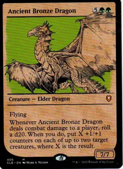 MTG: Baldur's Gate: Showcase Ancient Bronze Dragon: Lightly Played Condition - Image 1