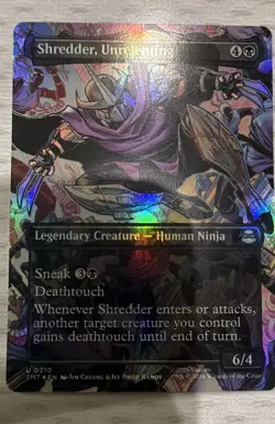 Shredder, Unrelenting (Borderless) Teenage Mutant Ninja Turtles Foil Mtg M/NM - Image 1