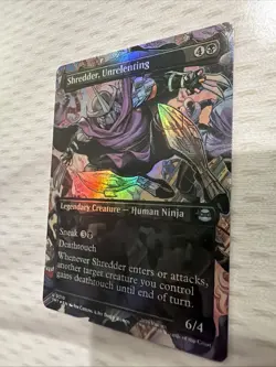 Shredder, Unrelenting (Borderless) Teenage Mutant Ninja Turtles Foil Mtg M/NM - Image 3