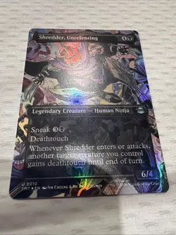Shredder, Unrelenting (Borderless) Teenage Mutant Ninja Turtles Foil Mtg M/NM - Image 4