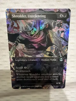 Shredder, Unrelenting (Borderless) Teenage Mutant Ninja Turtles Foil Mtg M/NM - Image 5