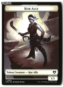 MTG Wall // Kor Ally Double-Sided Token [CMM - 67 // 64] LP - Image 2