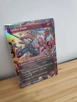 MTG ~ Spider-Punk Borderless FOIL ~ nMint ~ Ships NOW! - Image 1