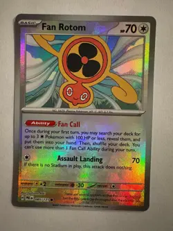 Fan Rotom (Master Ball Pattern) 085/131 Holo Prismatic Evolutions Pokemon NM - Image 1