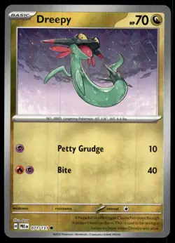 Dreepy (Master Ball Pattern) 071/131 Common Prismatic Evolutions Pokemon Holo NM - Image 1
