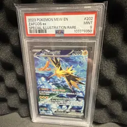 The Pokemon Company Zapdos ex 202/165 Sv: Scarlet & Violet 151 SIR Holo EN PSA 9 - Image 1