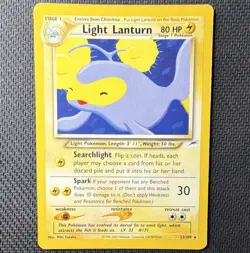 Nintendo Pokemon TCG Light Lanturn 23/105 Neo Destiny 2000 English Rare 80 HP - Image 1