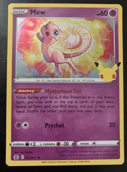 2021 Pokemon Celebrations - Mew #11 , Holo stamped - Image 1