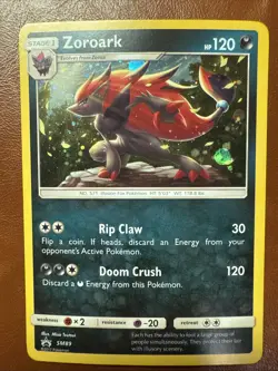 Zoroark SM89 Black Star Promo Holo Pokemon Card - Image 1