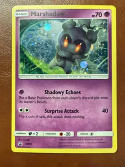Marshadow SM93 Black Star Promo Cosmos Holo Pokemon Card - Image 1