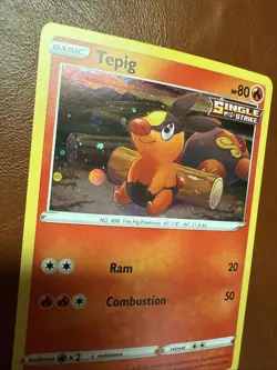 Pokemon TCG Cards Tepig SWSH172 Black Star Promo Holo NM - Image 2