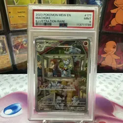 Pokemon 2023 EN Machoke 177/165 SV 151 Illustration Rare Holo PSA 9 - Image 1