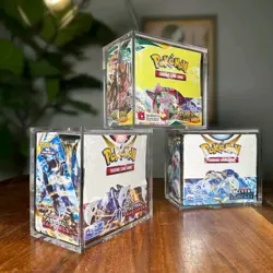 Acrylic Display Case for Pokemon Booster Box Stackable with Premium Magnetic Top - Image 1