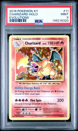 2016 POKEMON XY EVOLUTIONS #11 CHARIZARD-HOLO PSA 9 - Image 1