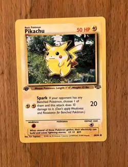 Pokemon Cards Pikachu 60/64 1st Edition Jungle 1999 WOTC English - Mint PSA (2) - Image 1