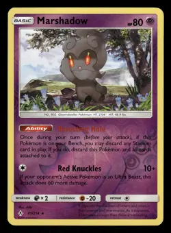 Marshadow 81/214 NM Rare Reverse Holo Unbroken Bonds 2019 Pokemon TCG - Image 1