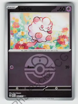 Swirlix (Love Ball) 093/217 Ascended Heroes C Reverse Holo NM/M Pokemon - Image 1