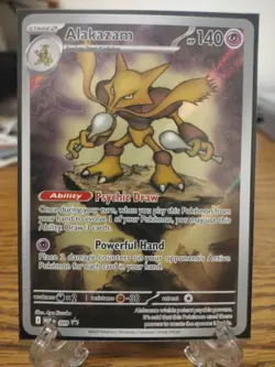 Pokemon MEP 009 - Black Star Promo Alakazam Full Art - NM - Image 1