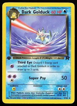 Dark Golduck 37/82 1st Edition Uncommon Team Rocket Pokemon Card - Image 1