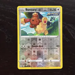 Buneary 212/264 Pokemon Fusion Strike Sword & Shield Reverse Holo Common NM - Image 1
