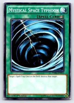 Mystical Space Typhoon WIRA-EN051 Common Wing Raiders Yu-Gi-Oh 1st Edition - Image 1