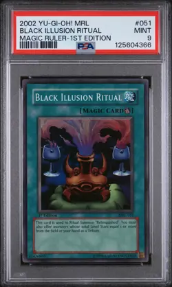 Yu-Gi-Oh! PSA 9 Black Illusion Ritual Magic Ruler 1st Edition MRL-051 MINT - Image 1