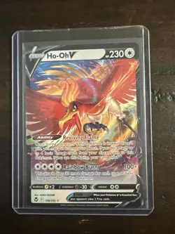 Pokemon Ho-Oh V 140/195 Silver Tempest Ultra Rare Holo 230 HP - Image 1