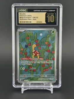 CGC Pristine 10 Shuckle 136/132 Illustration Rare Holo Mega Evolution (2025) - Image 1