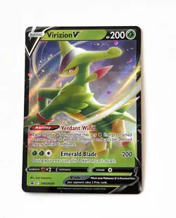 Virizion V SWSH295 Ultra Rare Black Star Promo Pokemon Card NM - Image 1