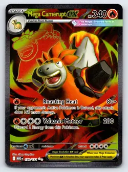 Mega Camerupt ex 156/132 Ultra Rare Mega Evolution Pokemon Holo Near Mint - Image 1