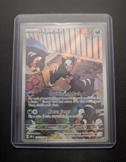 Nintendo Pokemon TCG Houndour 204/197 Obsidian Flames Illustration Rare Holo - Image 1