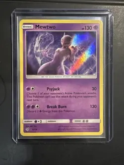Pokemon TCG Mewtwo Detective Pikachu Holo Card 12/18 NM Condition - Image 3