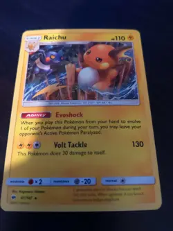 Pokemon Burning Shadows Raichu 41/147 Holo - Image 1
