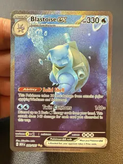 Pokemon Scarlet & Violet 151 Blastoise ex 200/165 Special Illustration Rare NM - Image 2