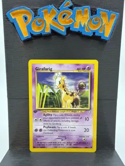 Girafarig 58/111 Common Neo Genesis Pokemon 1st Edition - Image 1